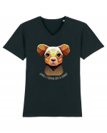 bear Tricou mânecă scurtă guler V Bărbat Presenter