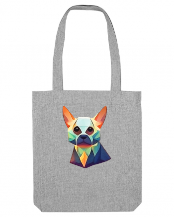 geometric dog Heather Grey