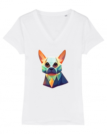 geometric dog White