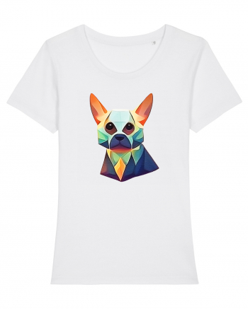 geometric dog White