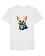 geometric dog Tricou mânecă scurtă guler larg Bărbat Skater