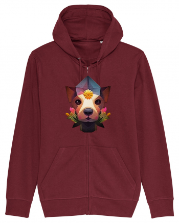 artsy dog Burgundy