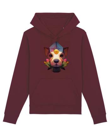 artsy dog Burgundy