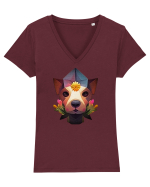 artsy dog Tricou mânecă scurtă guler V Damă Evoker