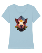 artsy dog Tricou mânecă scurtă guler larg fitted Damă Expresser