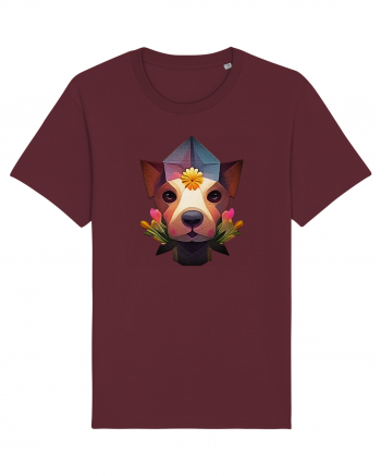 artsy dog Burgundy