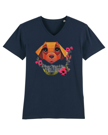 dog flower French Navy