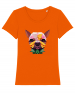 bulldog Tricou mânecă scurtă guler larg fitted Damă Expresser