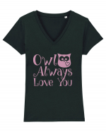 OWL Tricou mânecă scurtă guler V Damă Evoker