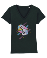 De gașcă Tricou mânecă scurtă guler V Damă Evoker