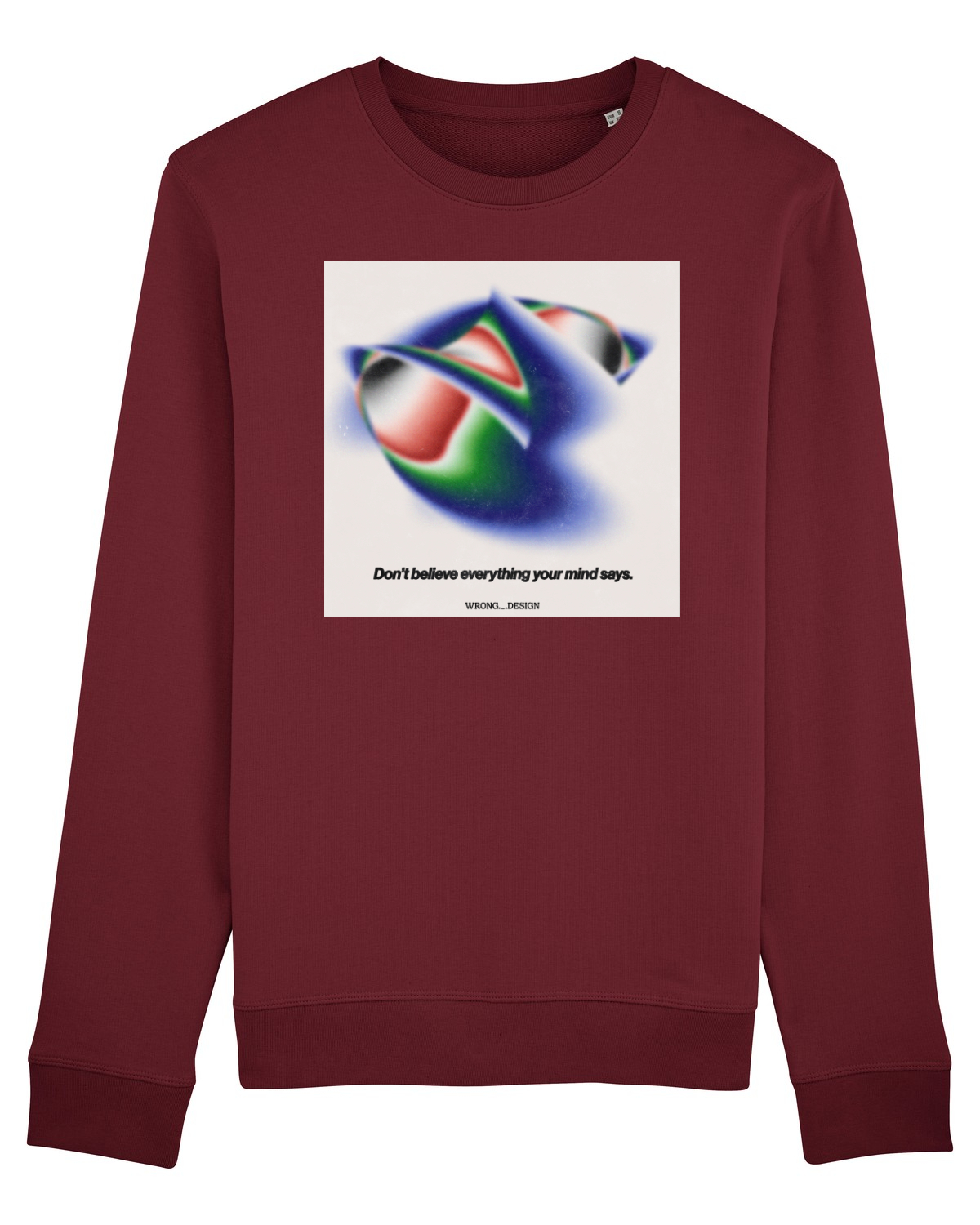 Bluză mânecă lungă Unisex Rise Burgundy