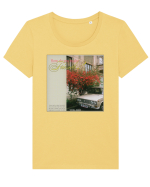 How do you make friends? Tricou mânecă scurtă guler larg fitted Damă Expresser