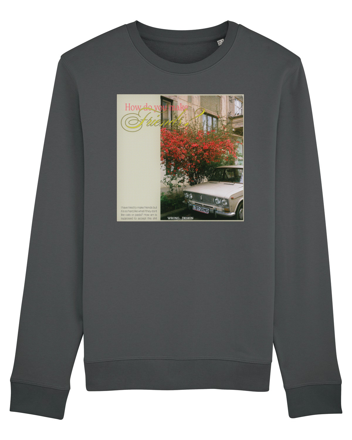 Bluză mânecă lungă Unisex Rise Anthracite