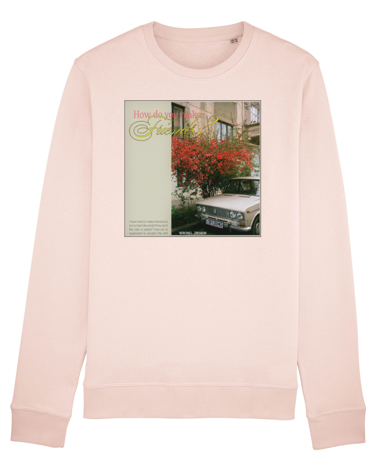 Bluză mânecă lungă Unisex Rise Candy Pink