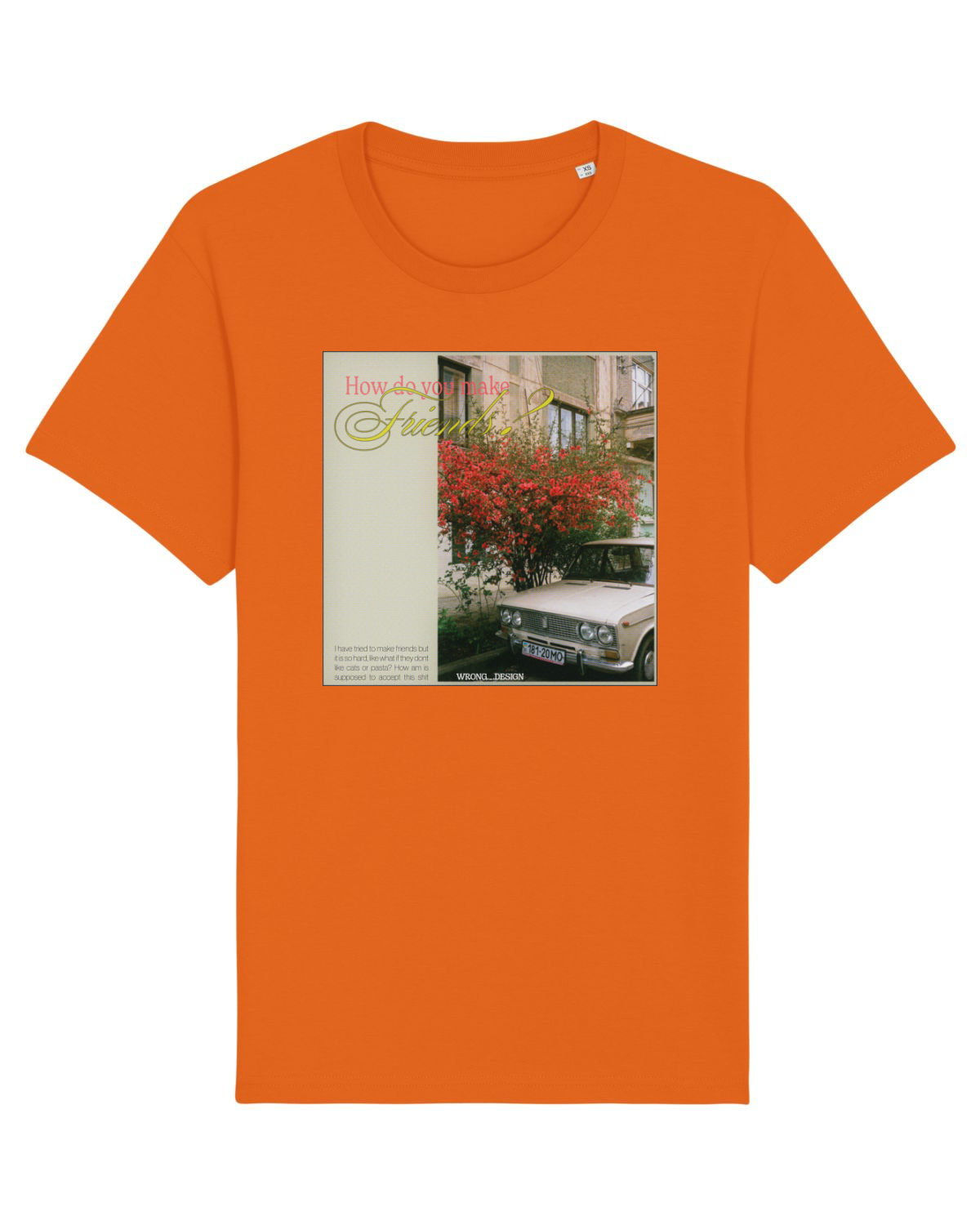 Tricou mânecă scurtă Unisex Rocker Bright Orange