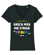 Gașca mea mă strigă  Tricou mânecă scurtă guler V Damă Evoker
