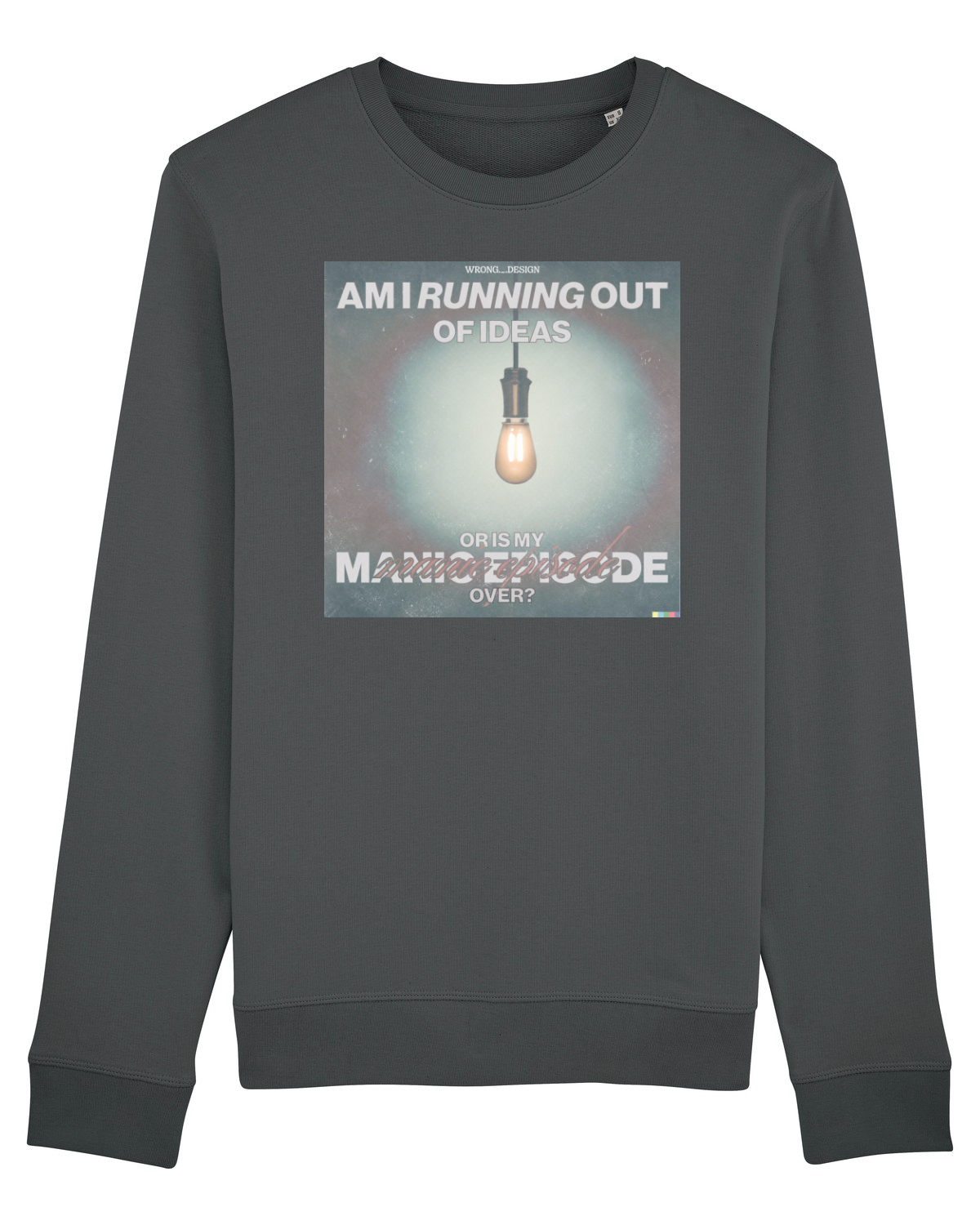 Bluză mânecă lungă Unisex Rise Anthracite