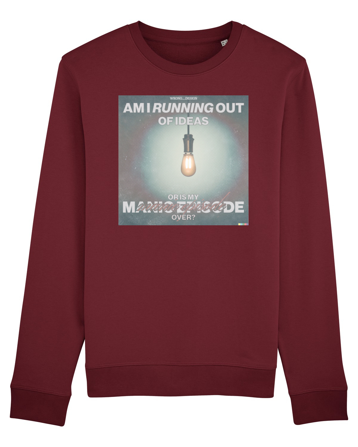 Bluză mânecă lungă Unisex Rise Burgundy