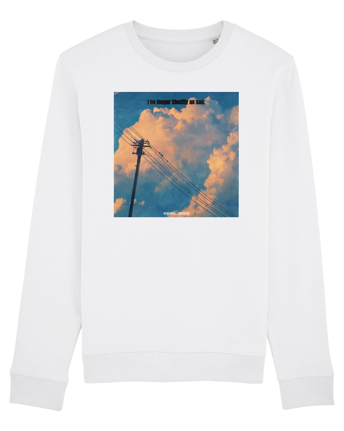 Bluză mânecă lungă Unisex Rise White