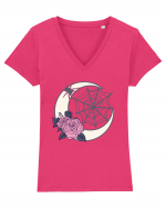 Moon Roses, Spider Net Tricou mânecă scurtă guler V Damă Evoker