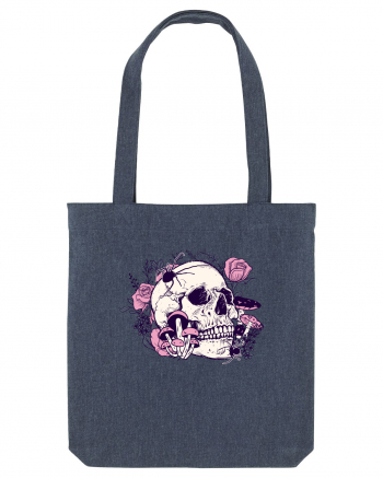 Skull Roses Midnight Blue