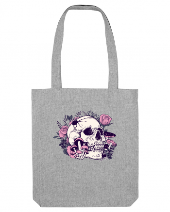 Skull Roses Heather Grey