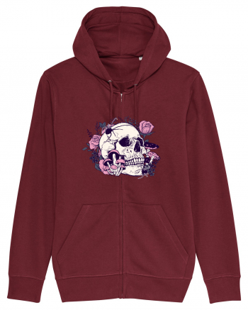 Skull Roses Burgundy