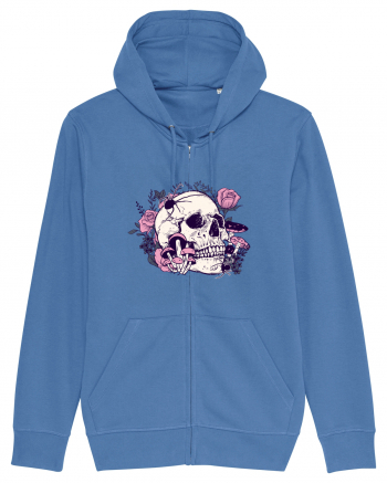 Skull Roses Bright Blue