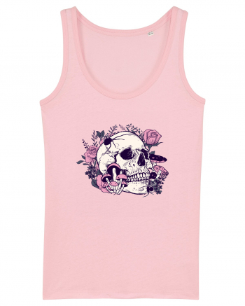 Skull Roses Cotton Pink