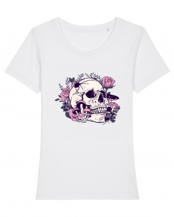 Skull Roses White