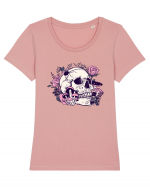 Skull Roses Tricou mânecă scurtă guler larg fitted Damă Expresser