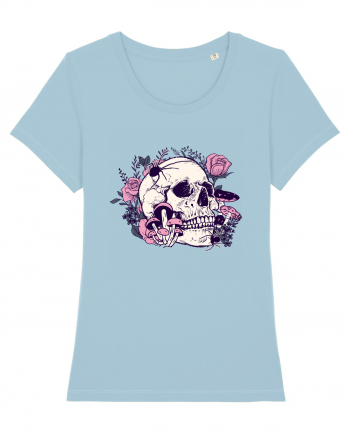 Skull Roses Sky Blue