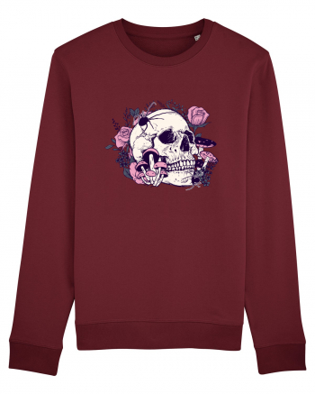 Skull Roses Burgundy