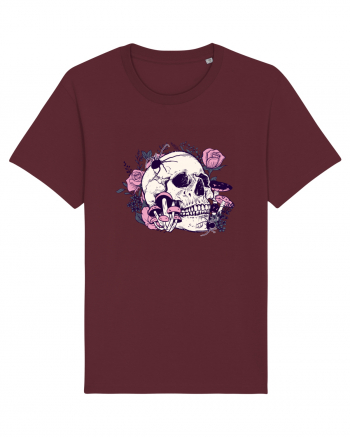 Skull Roses Burgundy