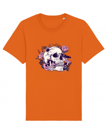 Skull Roses Bright Orange