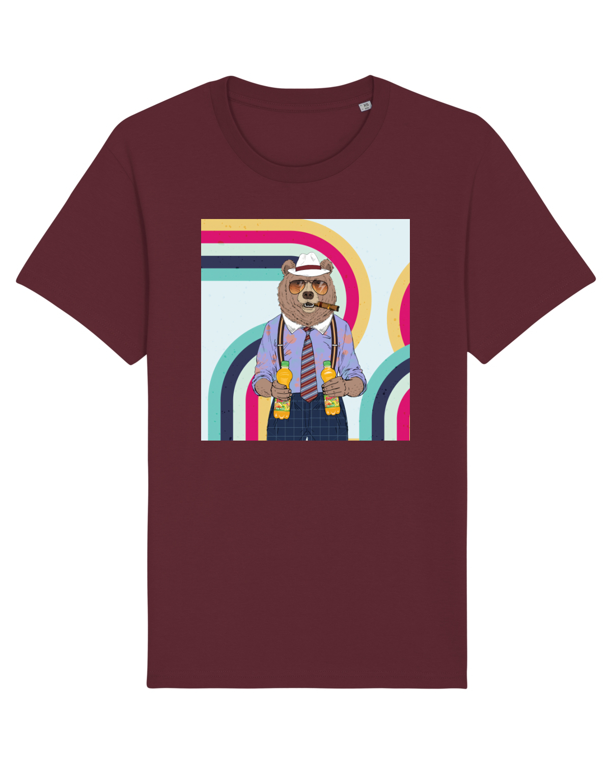Tricou mânecă scurtă Unisex Rocker Burgundy