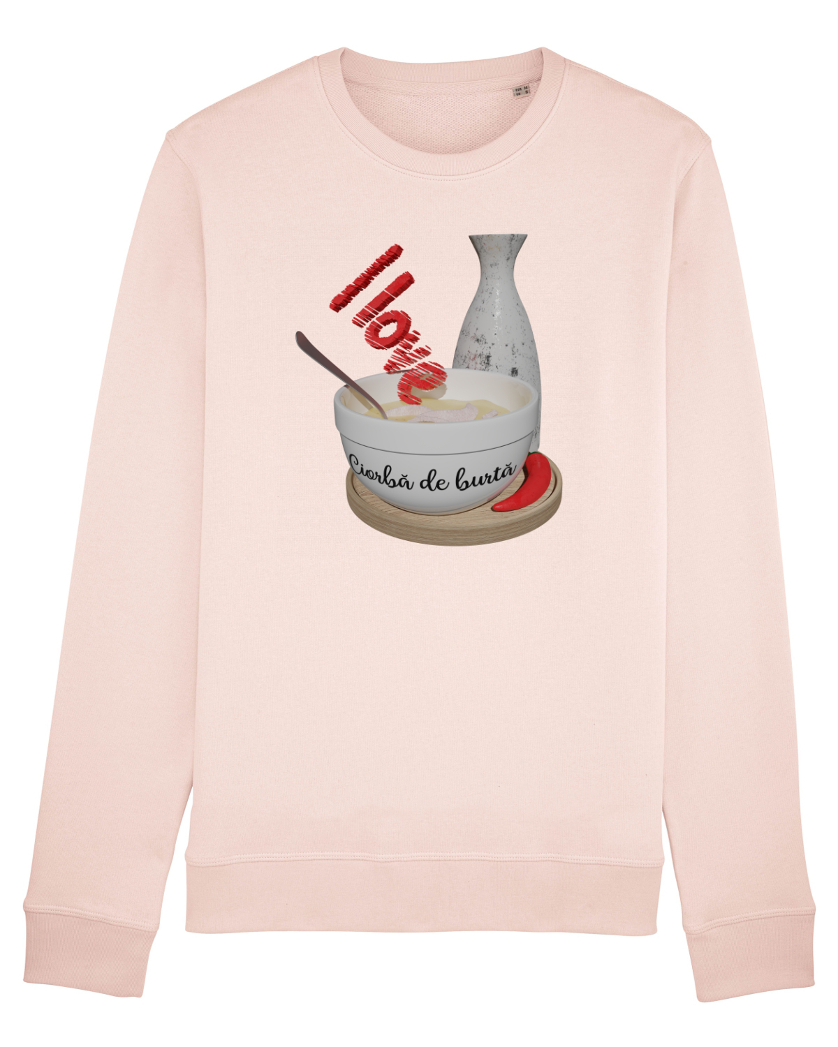 Bluză mânecă lungă Unisex Rise Candy Pink