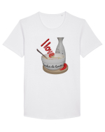 I love ciorbă de burtă Tricou mânecă scurtă guler larg Bărbat Skater