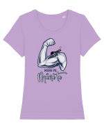 Merg pe mâna ta Tricou mânecă scurtă guler larg fitted Damă Expresser