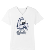 Merg pe mâna ta Tricou mânecă scurtă guler V Bărbat Presenter
