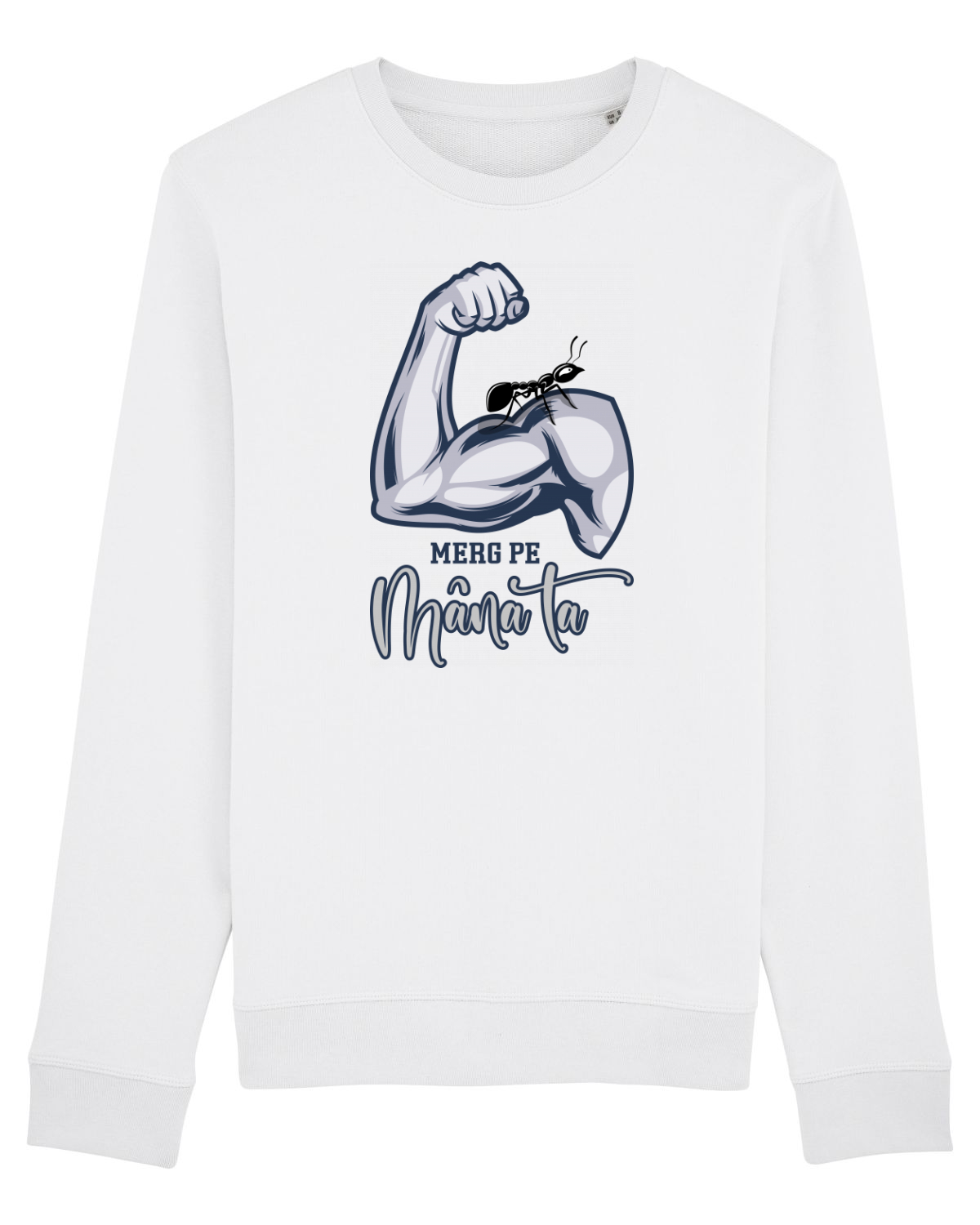 Bluză mânecă lungă Unisex Rise White