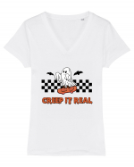 Creep It Real Tricou mânecă scurtă guler V Damă Evoker