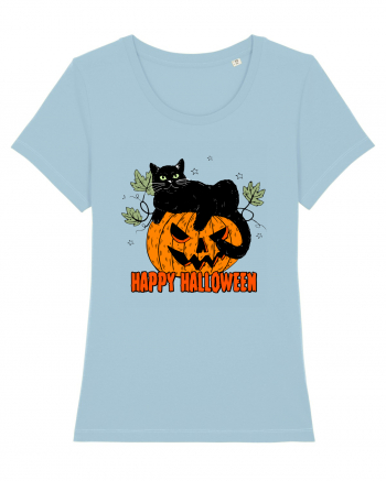 Happy Halloween Meow Sky Blue