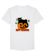 Happy Halloween Meow Tricou mânecă scurtă guler larg Bărbat Skater