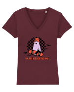 I'm Just Here For The Boos Tricou mânecă scurtă guler V Damă Evoker
