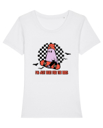 I'm Just Here For The Boos Tricou mânecă scurtă guler larg fitted Damă Expresser