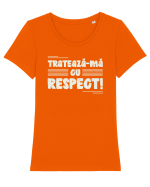 Tratează-mă cu respect! Tricou mânecă scurtă guler larg fitted Damă Expresser