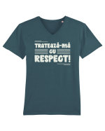 Tratează-mă cu respect! Tricou mânecă scurtă guler V Bărbat Presenter