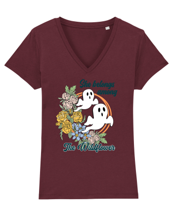 She Belongs Among The Wildflower Burgundy