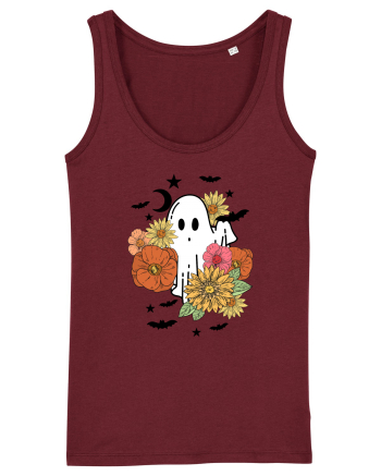 Spooky Fall Boo Burgundy